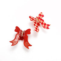 Red Bow Claw Clip