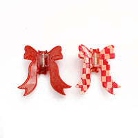 Red Bow Claw Clip